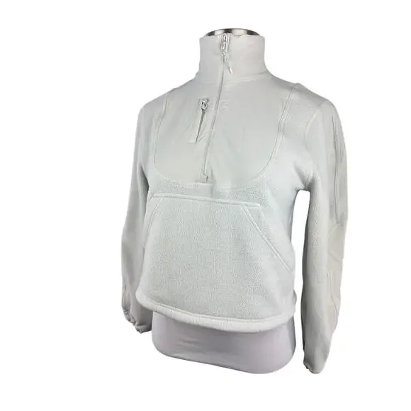 Lululemon Fleece Ripstop Hiking Pullover Women's Size 6 Bone Mockneck Sweatshirt - Picture 14 of 16